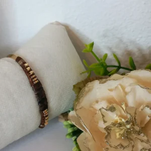 Bracelet jonc marron (Acier) BA14