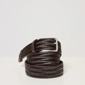 CEINTURE CUIR TRESSE MARRON