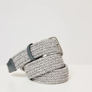 CEINTURE COTON ET LIN GRISE
