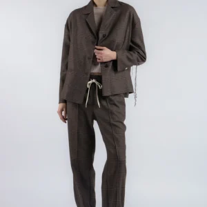 VESTE PRINCE DE GALLES BRUN