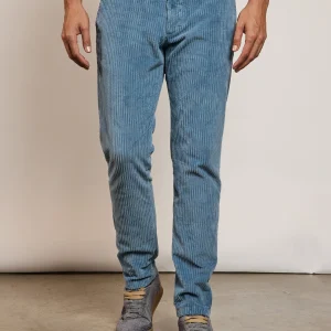 PANTALON VELOURS GROSSES CÔTES GLACIER