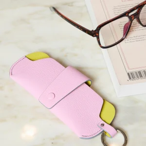 PORTE LUNETTES ROSE-JAUNE