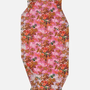 ECHARPE FLEURS ROSE