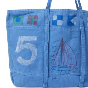 CABAS PEINT BLEU