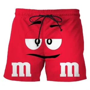 Short de plage M&M's rouge