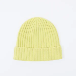 BONNET EN CACHEMIRE CITRON