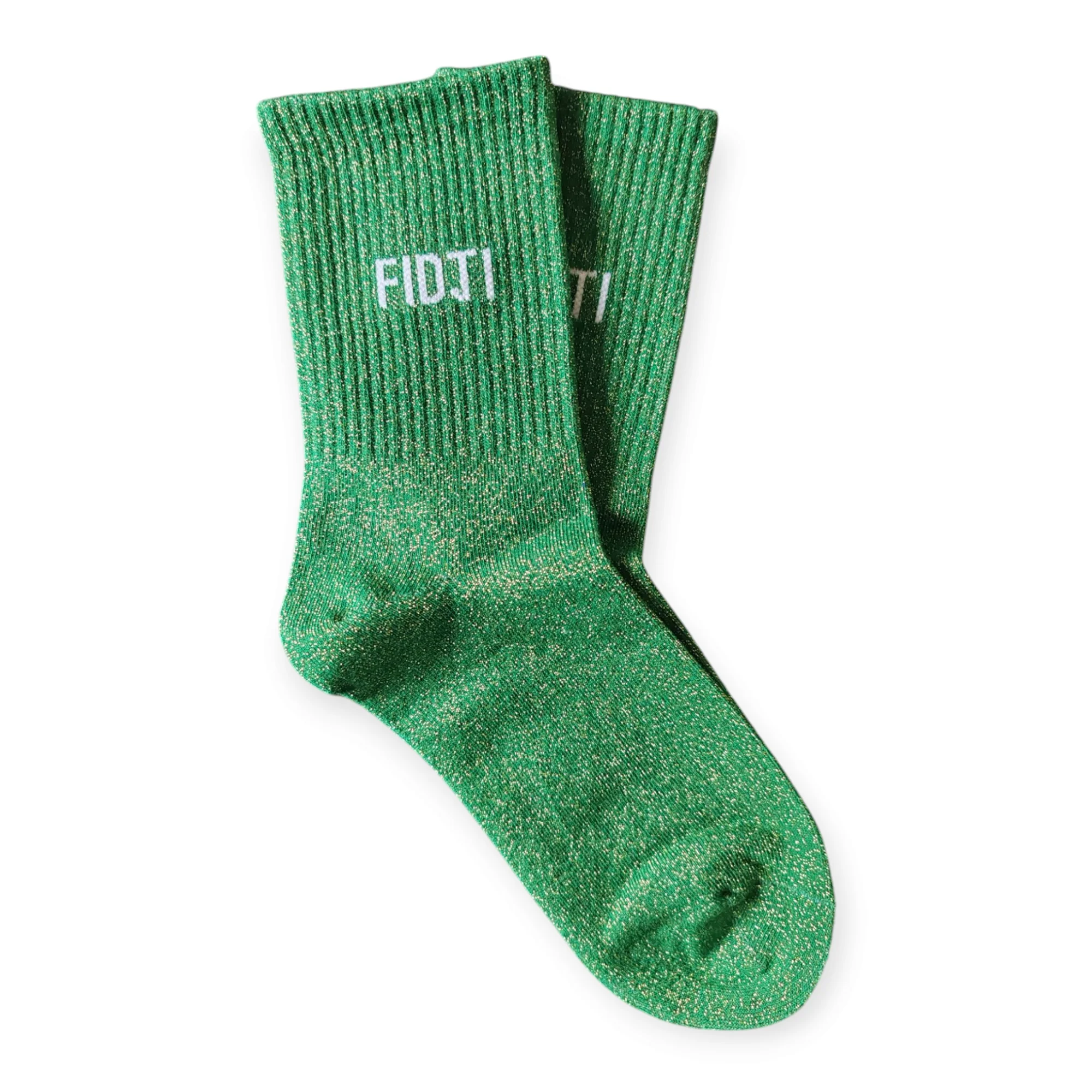 Chaussettes Message vertes à paillettes – Image 2