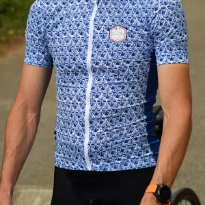 Maillot vélo homme - Turini - Bleu marine