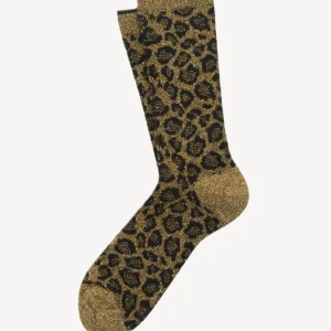 CHAUSSETTES LÉOPARD OR